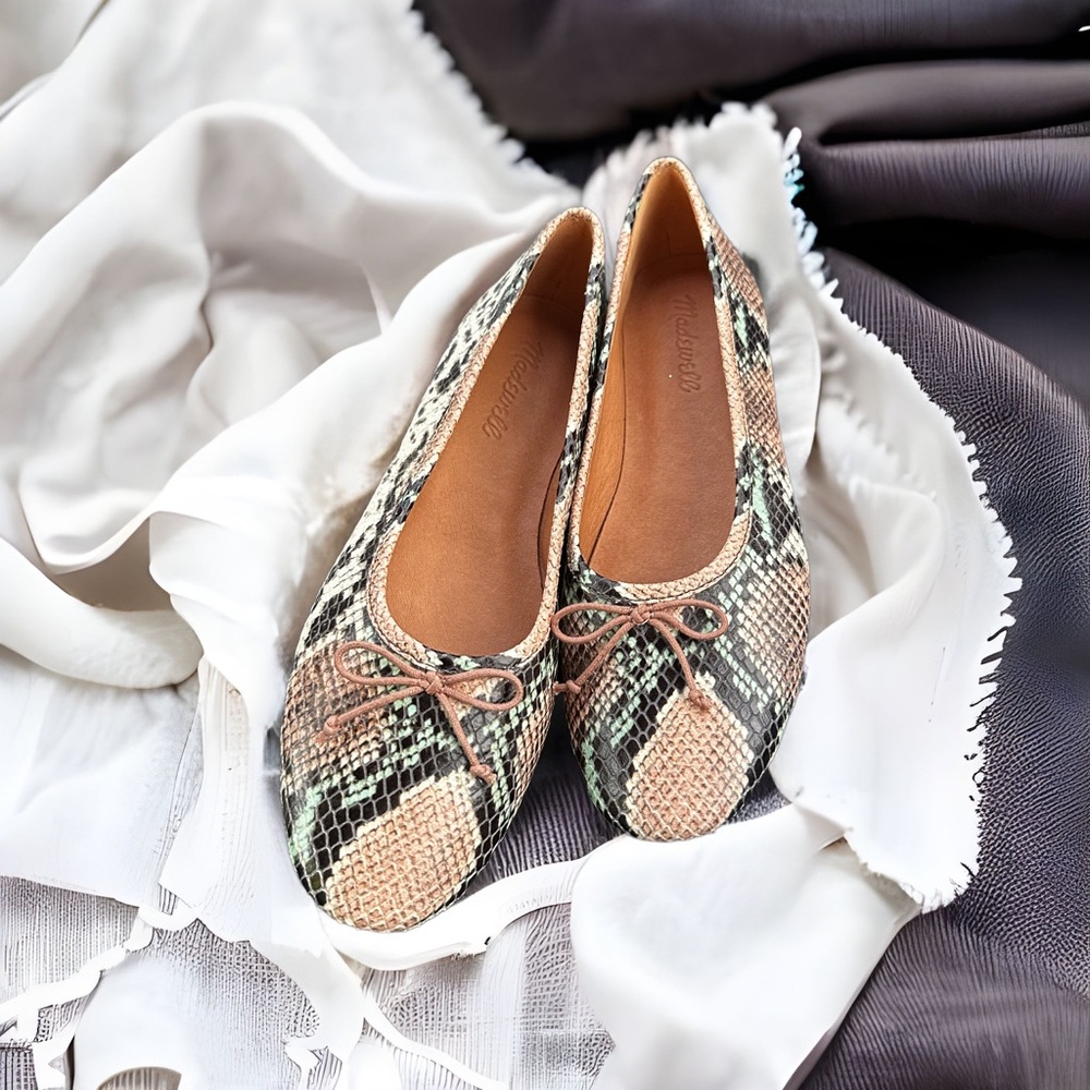 Madewell Woman Animal Print Slip-On Flat Loafers Size; 8.5